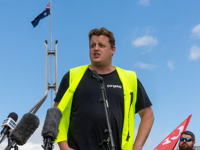 CFMEU National Secretary Zach Smith has been campaigning to have engineered stone banned. Picture: Gary Ramage