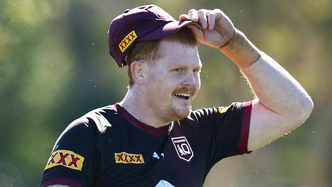 Maroons debutant Corey Horsburgh is set to extend with the Raiders. Picture: Chris Hyde/Getty