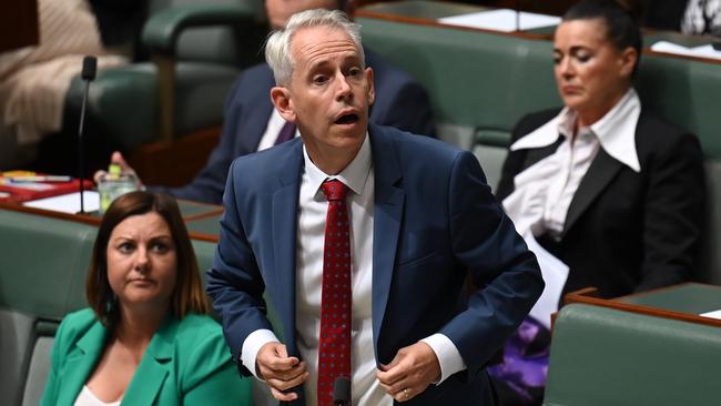 Andrew Giles, Minister for Immigration, Citizenship, Migrant Services and Multicultural Affairs during Question Time at Parliament House in Canberra. Picture: NCA NewsWire / Martin Ollman