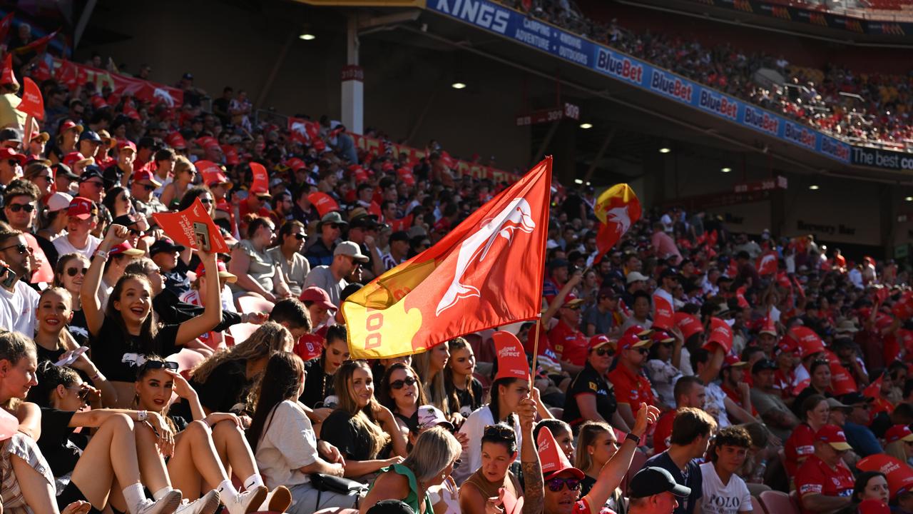 The Dolphins has shown off their impressive fanbase already this year at Suncorp Stadium. Picture: NRL Images