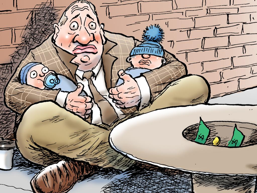 Mark Knight's cartoon on Barnaby Joyce crying poor on $200K a year