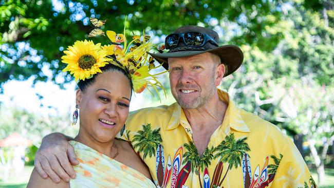 Eseta and Denton Harris, from Crow's Nest, at Laurel Bank Park for the Carnival of Flowers, Sunday, September 22, 2024. Picture: Bev Lacey