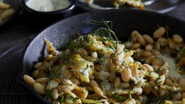 Middle Eastern white bean and fennel salad. Picture: Guy Bailey