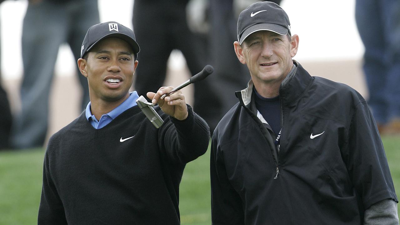 Tiger Woods and Hank Haney.