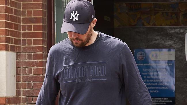 Jack Sauer leaving the Adelaide Remand Centre on Monday. Picture: Matt Loxton