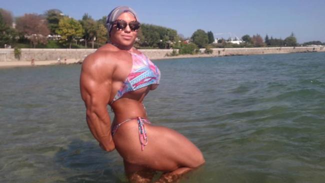 Natalia Kuznetsova, a female powerlifter with an incredible physique, has announced her return to the sport. Picture: CEN/australscope