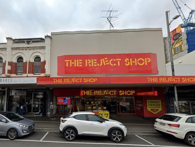 Kensington's Kendra Alice Thompson is accused of stabbing a 76-year-old man at Moonee Ponds Reject Shop in October 2024. Picture: Google Maps.