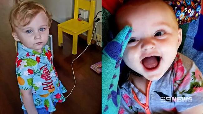 An inquest into the deaths of Darcey-Helen (left) and Chloe-Ann Conley is examining the events leading up to their deaths. Picture: Supplied / Channel 9