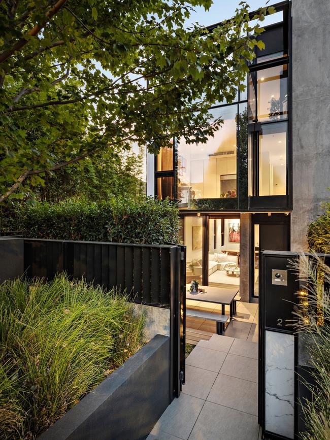 The Malvern East townhouse is described as “stunning”.