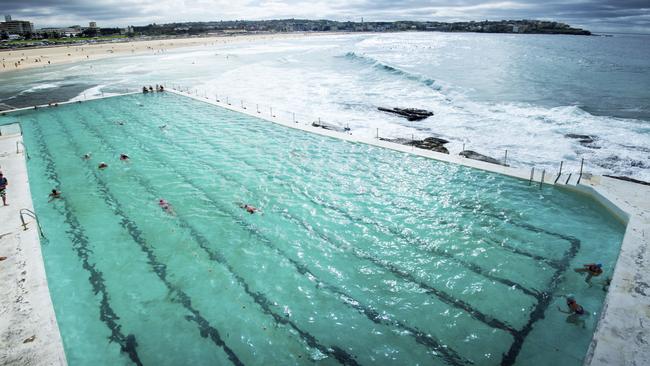 The view of Bondi Beach from the Icebergs swimming pool. Picture: Istock