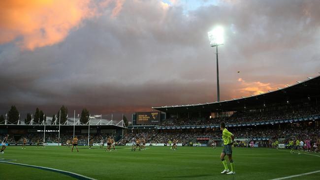 Launceston’s Aurora Stadium will be known as University of Tasmania Stadium from next season under a new sponsorship agreenemnt. Picture: GEORGE SALPIGTIDIS