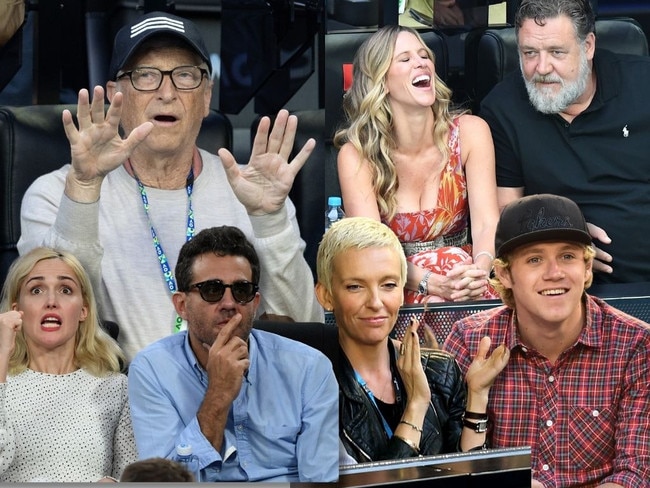 Celebs at the Aus Open. Picture: Supplied