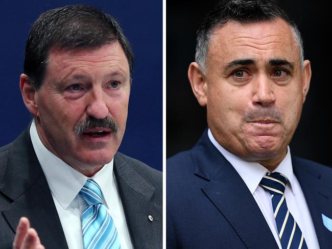 The retirement from politics of Labor MP Mike Kelly (left) could open the door for NSW deputy premier John Barilaro to run as a candidate for the Nationals in the federal seat. Pictures: File