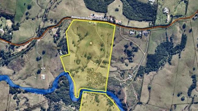 A DA for a six cabin tourist development proposed for 533 Bangalow Rd in Talofa will go before Byron Shire Council on October 15. Byron Creek runs through the property.