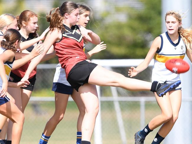 Tayla Billing in action for St Teresa's Catholic College. Picture: Facebook