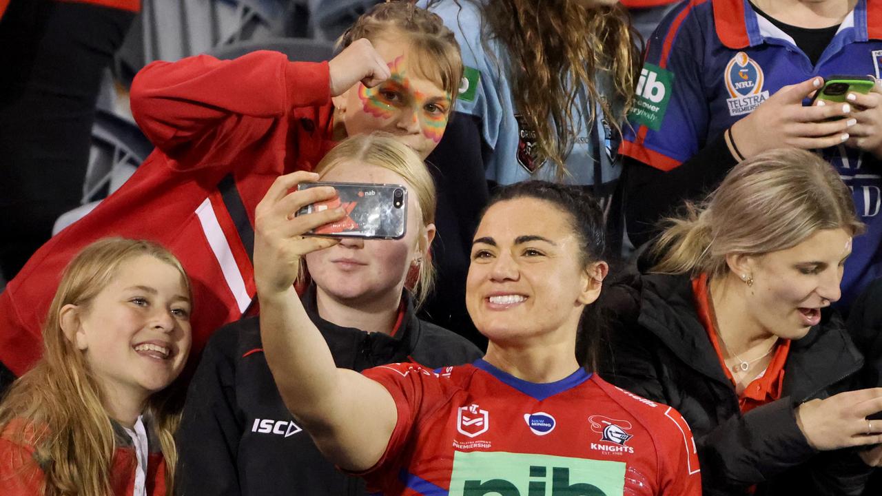 Knights fans have treated her as one of their own. Picture: Damian Shaw