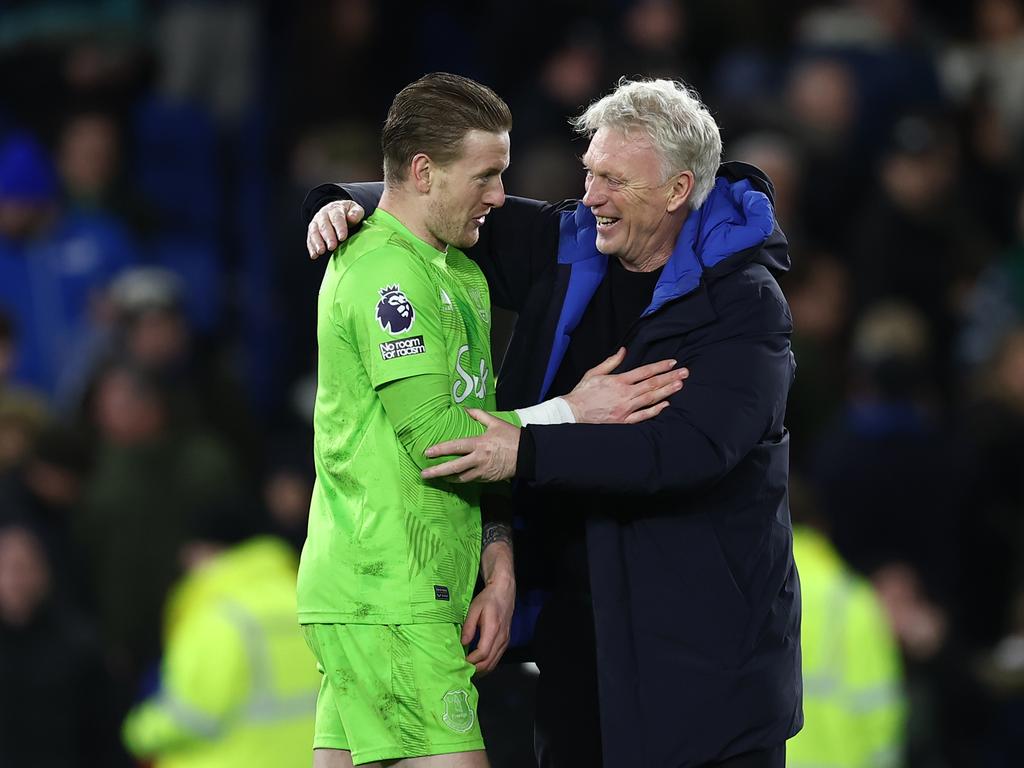 David Moyes was a happy man after his 700th Premier League game in charge. Picture: Bryn Lennon/Getty Images