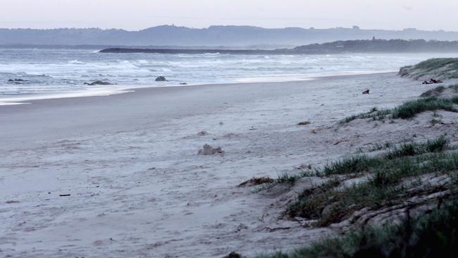 New Brighton Beach, where Michael Williams came ashore after his epic swim. Picture: News Corp