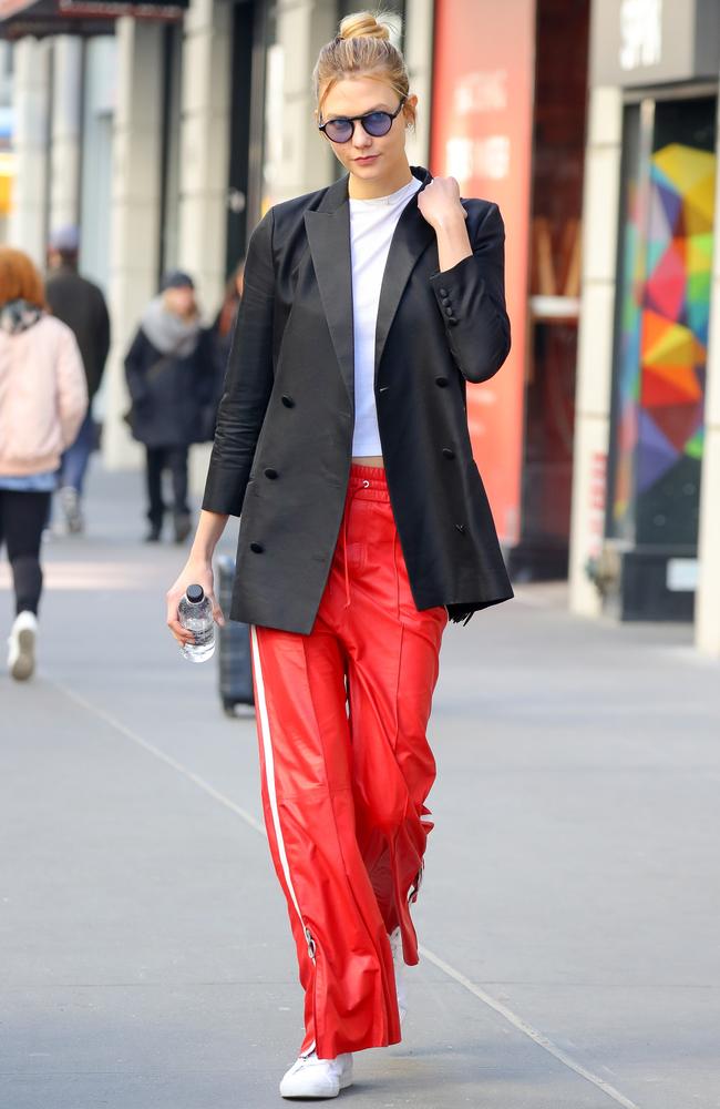 Red tracksuit pants: Bella Hadid, Kendall Jenner wear it, Aussie sales ...