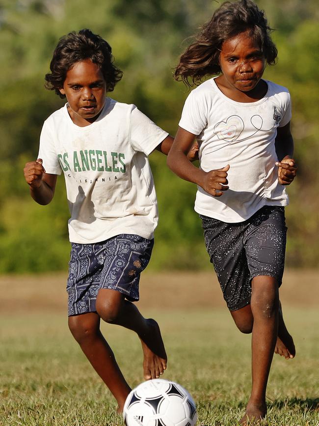 Football and activity is a big part of the Indi Kindi’s program. Picture: Sam Ruttyn