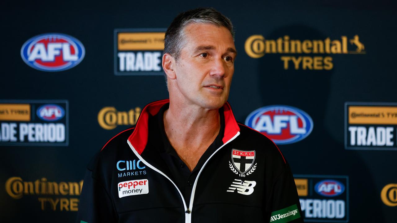 Stephen Silvagni, current list manager of the Saints, could be preventing a deal with his old club. (Photo by Michael Willson/AFL Photos via Getty Images)