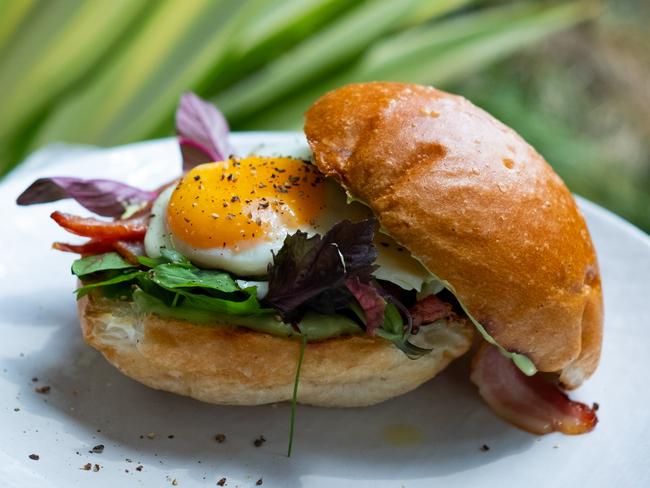 A bacon and egg burger could feature the eggs from a nearby backyard chicken roost. 