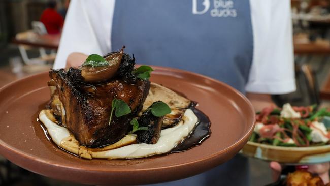 The lamb shoulder at Three Blue Ducks. Picture: Jenifer Jagielski