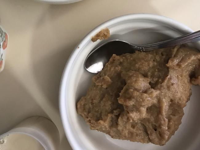 Food in an aged care home in regional SA served this week. Picture: Supplied