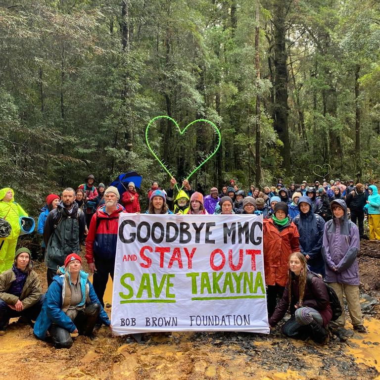 Protestors walked through the Tarkine to send a message to MMG. Pic: Supplied.