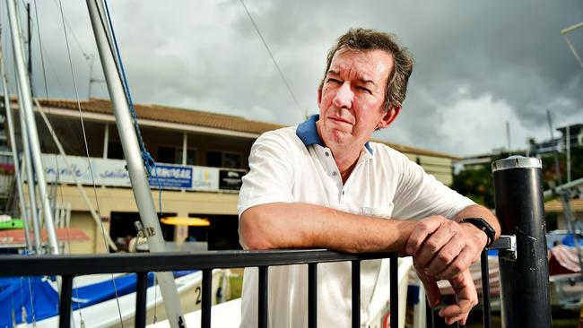 Townsville Sailing Club's Ambassador John Byrne outside the breakwater marina premises.