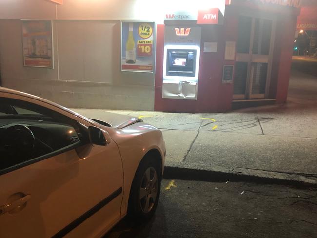 The ATM at Allambie Heights where a man was hit by a Skoda station wagon (pictured), being driven by Paul Bromhead. Picture: Jim O'Rourke