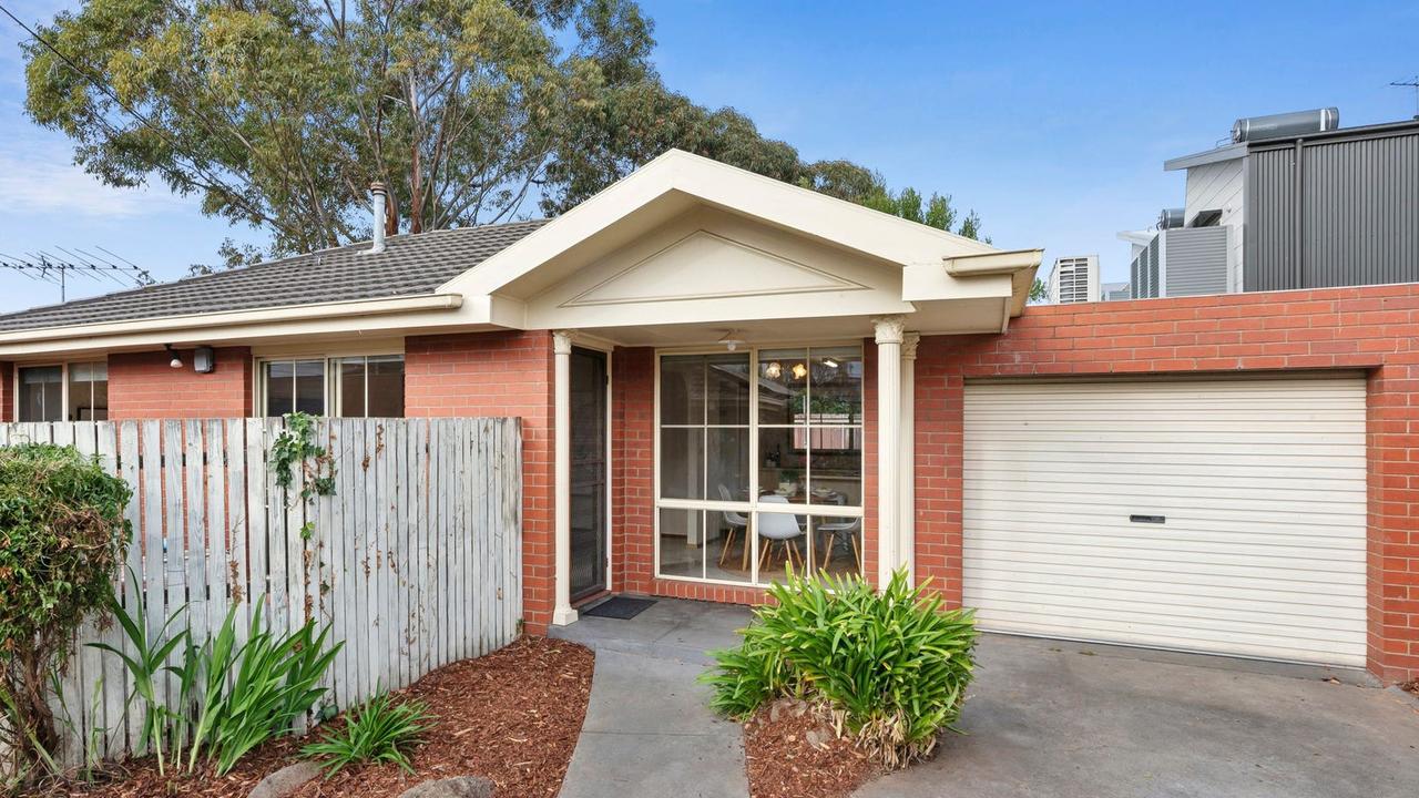 This two-bedroom unit at 2/17 Collins St, Geelong West, is on the market for $500,000-$550,000.
