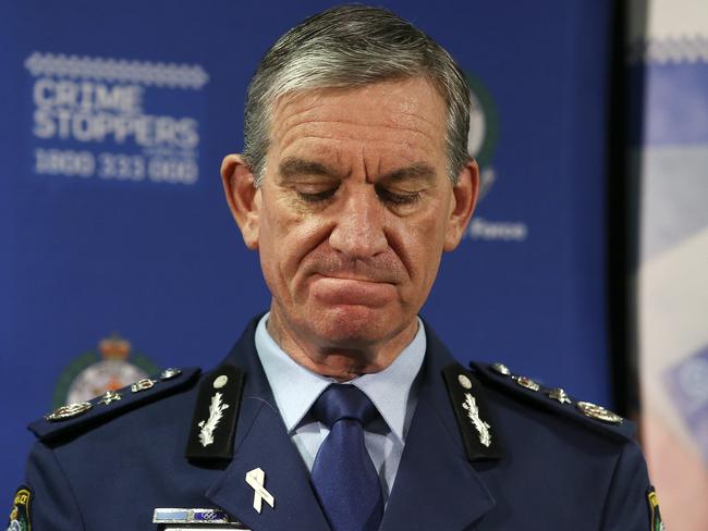NSW Police Commissioner Andrew Scipione at the launch of The NSW Police Force Community Portal today in Sydney. Picture: Justin Lloyd