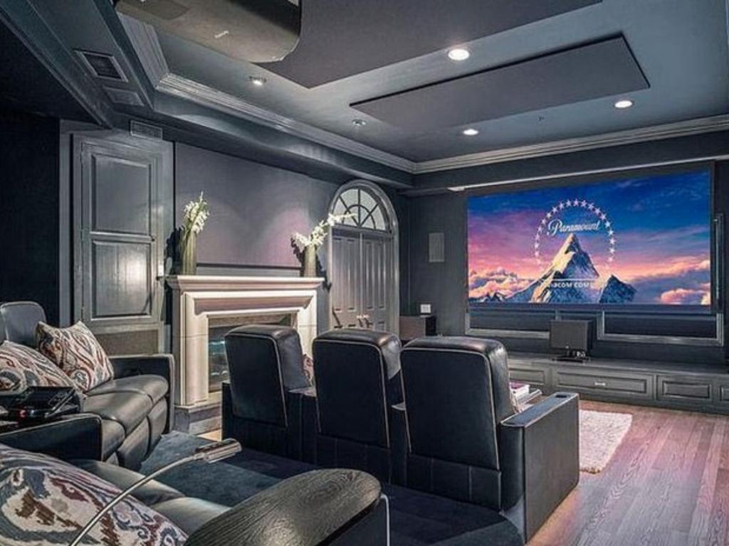 The home cinema at the Pacific Palisades property. Picture: MLS