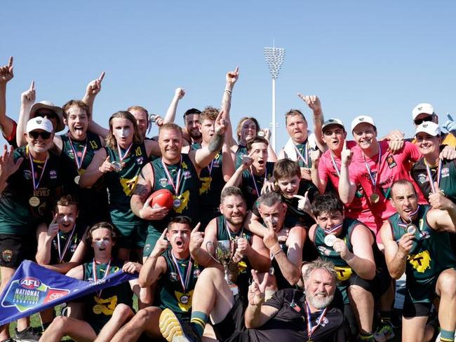 Tasmania celebrates winning the division one AFL National Inclusion Carnival grand final last year. (Photo by Russell Freeman/AFL Photos via Getty Images)