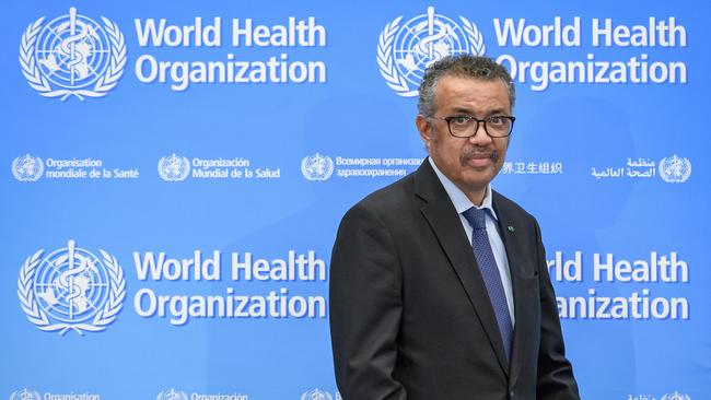 World Health Organisation Director-General Tedros Adhanom Ghebreyesus’s organisation bungled their initial response to coronavirus. Picture: Fabrice Coffrini/AFP