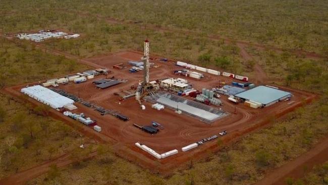 Tamboran Resources Kyalla well site in the Beetaloo Basin, aboutÂ 320 km south of Katherine.