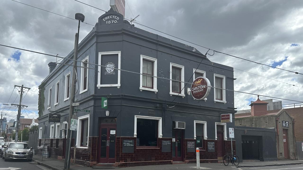 Not even the local pub appeared busy, situated along the shopping strip opposite the MSIR. Picture: news.com.au