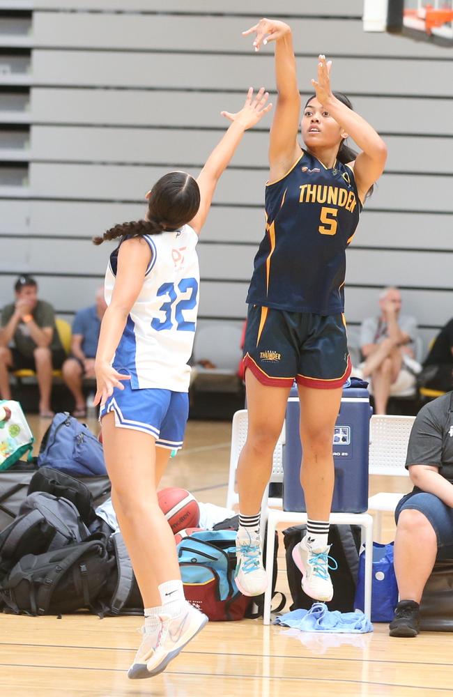 Basketball QLD U18's State Championships 2024 semi-finals day. Div 1 Gold Coast Rollers vs. Logan Thunder. 13 January 2024 Carrara Picture by Richard Gosling