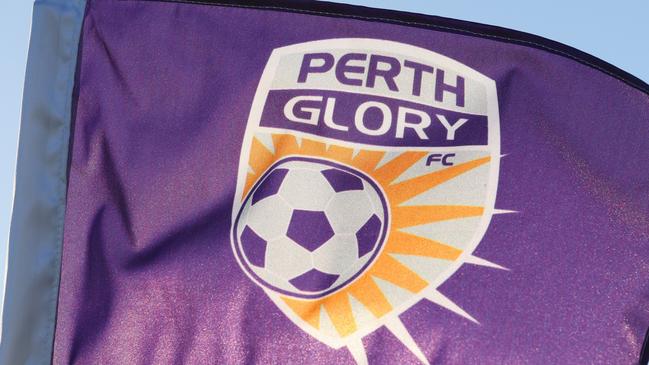 PERTH, AUSTRALIA - FEBRUARY 10: The Perth Glory corner flag can be seen during the A-League Women round 16 match between Perth Glory and Canberra United at Macedonia Park, on February 10, 2024, in Perth, Australia. (Photo by Will Russell/Getty Images)