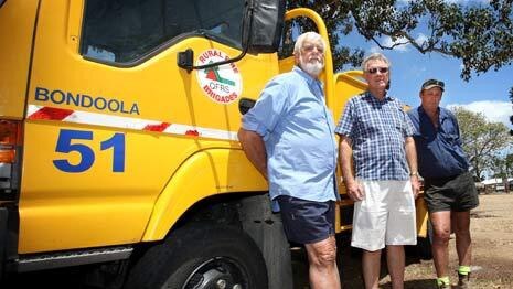 FILE PHOTO: Bondoola Rural Fire Brigade chairman George Seifert, treasurer Alf Young and fire warden Ray Murphy. Picture: Allan Reinikka