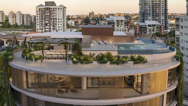 This penthouse in Sorano House in Kangaroo Point sold off-the-plan for $14m. Image supplied.