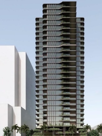 A 25-level tower about to be approved on the Gold Coast Highway at Burleigh on the Stage 3 light rail route.