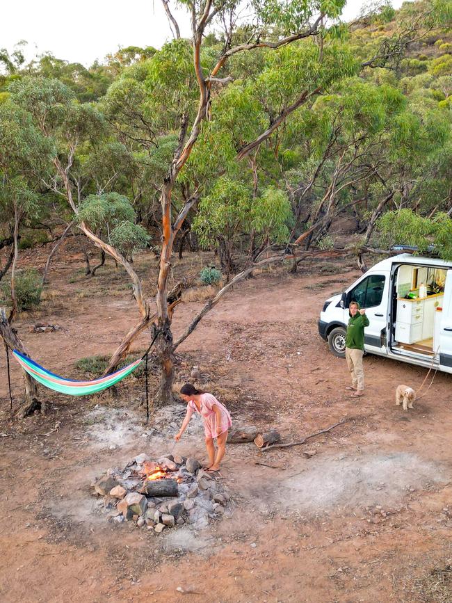 The pair don’t eat out when travelling. Photo: Supplied.