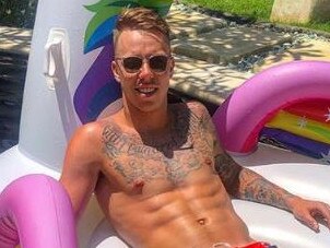 Melbourne player James Harmes pictured on holiday in Bali.