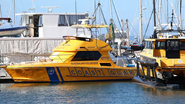 Generic pictures of the Brisbane Coast Guard facility and boats at Manly Harbour. Picture: David Clark