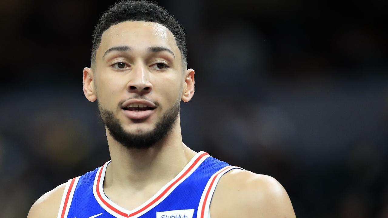 Ben Simmons drained a 3-pointer. (Photo by Andy Lyons/Getty Images)