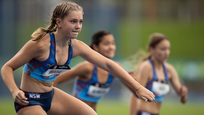 Jordan Moore from Caringbah South on her way to her Australian crown..