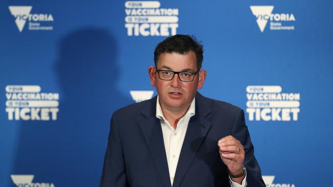 Premier Daniel Andrews has a new plan to ease pressure on Victoria’s supply chain. Picture: NCA NewsWire / David Crosling