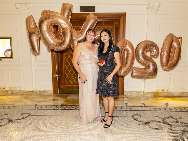 Founder of Agape Outreach Inc. Theresa Mitchell with Agape's Heart Award winner Chloe Chan at the Heart of Women Awards 2020. Please credit: Jessica Lea Photography